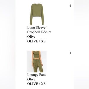 Eterne Lounge Set in color olive size XS